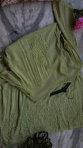Zaina premium soft non-transparent chikankari long kurti by LVW Fashions, handcrafted Lucknow chikankari with intricate embroidery.
