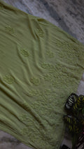 Zaina premium soft non-transparent chikankari long kurti by LVW Fashions, handmade Lucknow chikankari, showcased in the image.