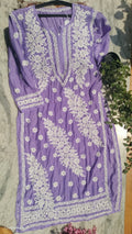 Zainab Premium Silk Soul colour combination kurta set by LVW Fashions, handmade Lucknow chikankari kurta with intricate embroidery.