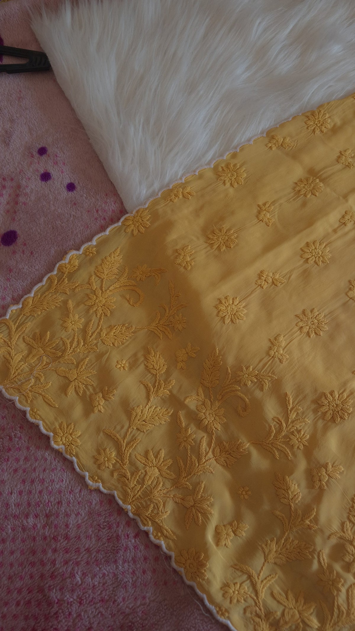 Zainy Cutwork Chikankari pure handmade embroidery long kurta by LVW Fashions, featuring intricate Lucknow chikankari detailing.