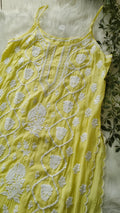 Handcrafted Tulip premium crepe silk tunic with Lucknow Chikankari embroidery by LVW Fashions, featuring intricate handwork and elegant design.