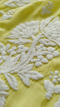 Handcrafted Tulip premium crepe silk tunic with intricate Lucknow Chikankari embroidery by LVW Fashions.
