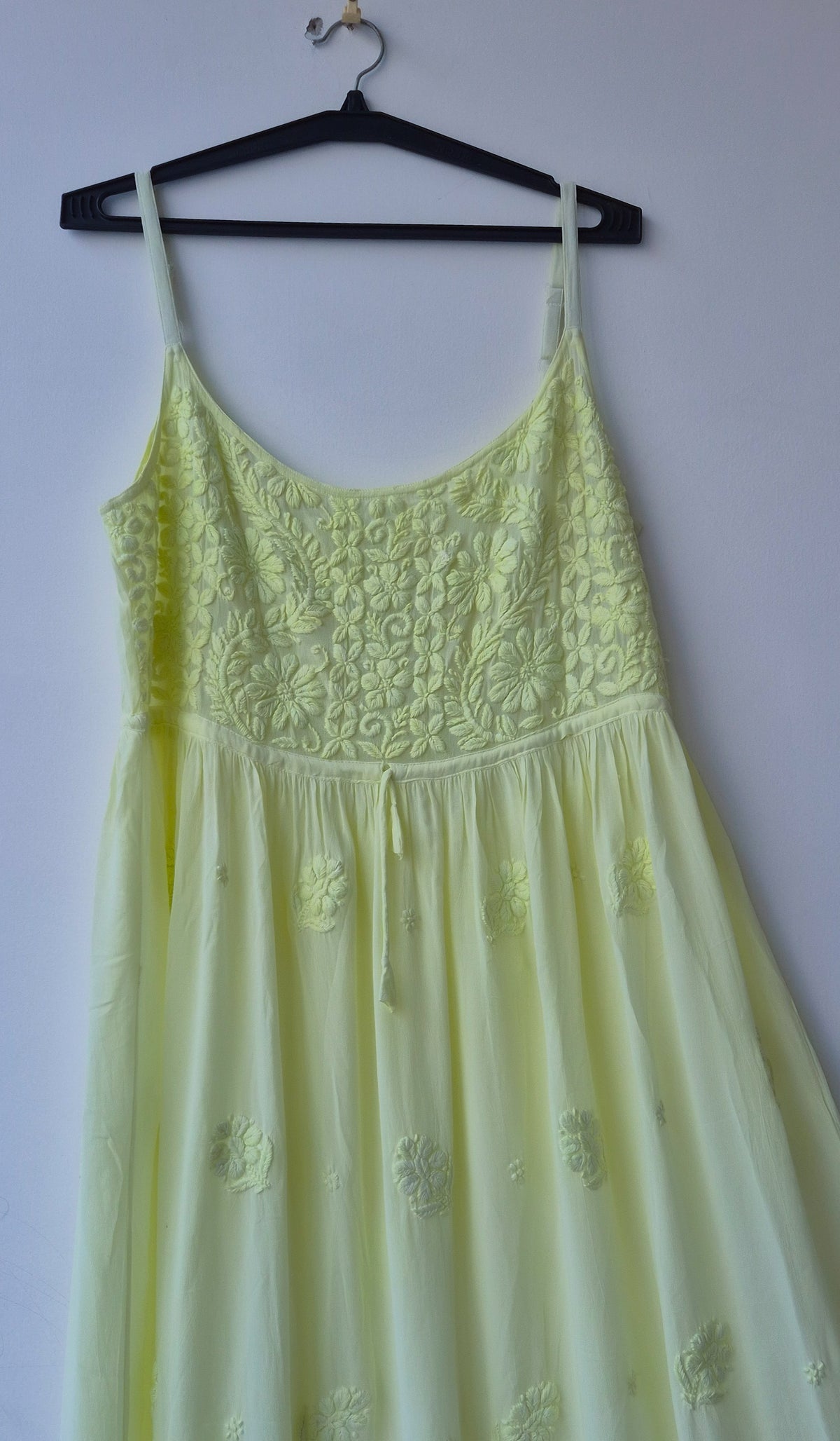 Handmade LVW Fashions Tulip Premium Georgette Chikankari Tunic featuring intricate Lucknow Chikankari embroidery.