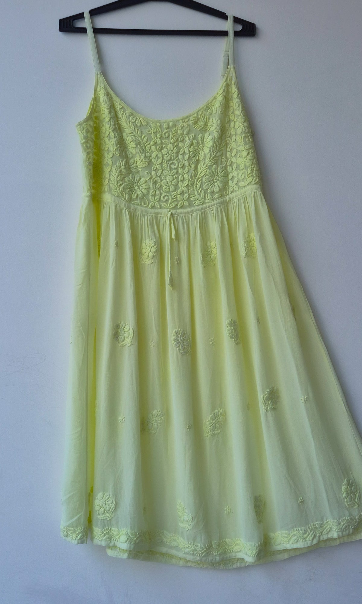 Handmade Jugnu Tulip Georgette Chikankari Tunic by LVW Fashions, featuring intricate Lucknow Chikankari embroidery.