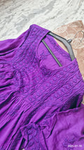 Stylish frill tunic by LVW Fashions, handmade cotton silk chikankari kurta with intricate Lucknow embroidery and elegant design.