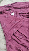 Luxurious Tulip Premium Georgette Chikankari tunic by LVW Fashions, handcrafted Lucknow chikankari kurta with intricate embroidery.