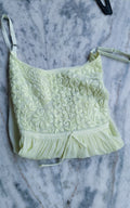 Handmade Tulip Premium Georgette Chikankari Tunic by LVW Fashions with intricate Lucknow Chikankari embroidery.