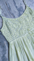 Handmade Tulip Premium Georgette Chikankari Tunic by LVW Fashions, featuring intricate Lucknow-style Chikankari embroidery.