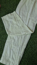 Pista green soft mulmul Chikankari suit with embroidered dupatta, handmade Lucknow Chikankari kurta by LVW Fashions