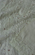 LVW Fashions Pista Premium Soft Mulmul Chikankari Suit with Embroidered Dupatta, handmade Lucknow chikankari kurta, non-transparent fabric