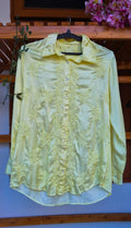 Stylish premium silk Chikankari handcrafted shirt by LVW Fashions, featuring intricate Lucknow Chikankari embroidery.
