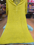 White Hania Premium Georgette Chikankari Kurta by LVW Fashions, handcrafted with intricate Lucknow-style embroidery.