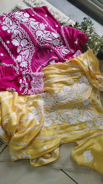 Ruhaab Premium Silk Pure Handcrafted 7D Co-ord Set None Transparent