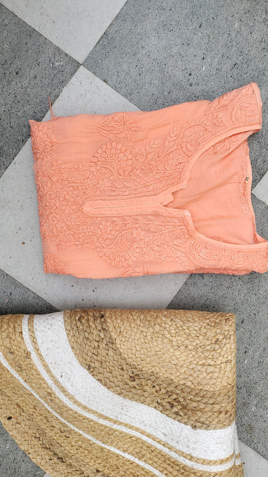 Lumina Luxurious Premium Silk Chikankari Long Kurta