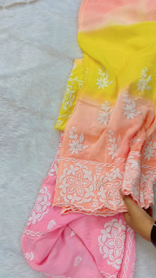 2.0 Azhel Co-ord Set With back And Sleeves Embroidery Special (One Creation)