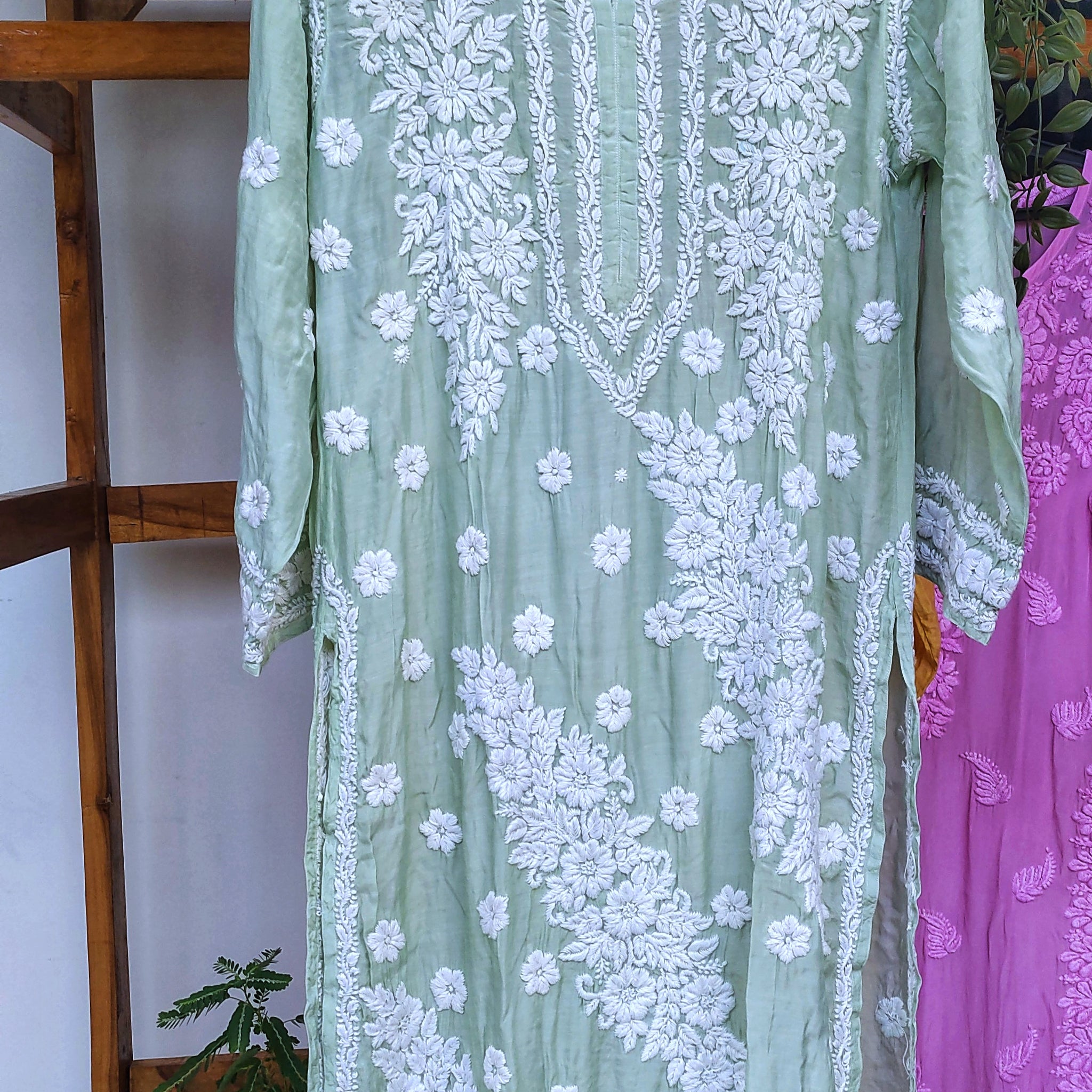 Feriha Premium Silk Luxurious Look Chikankari Kurta
