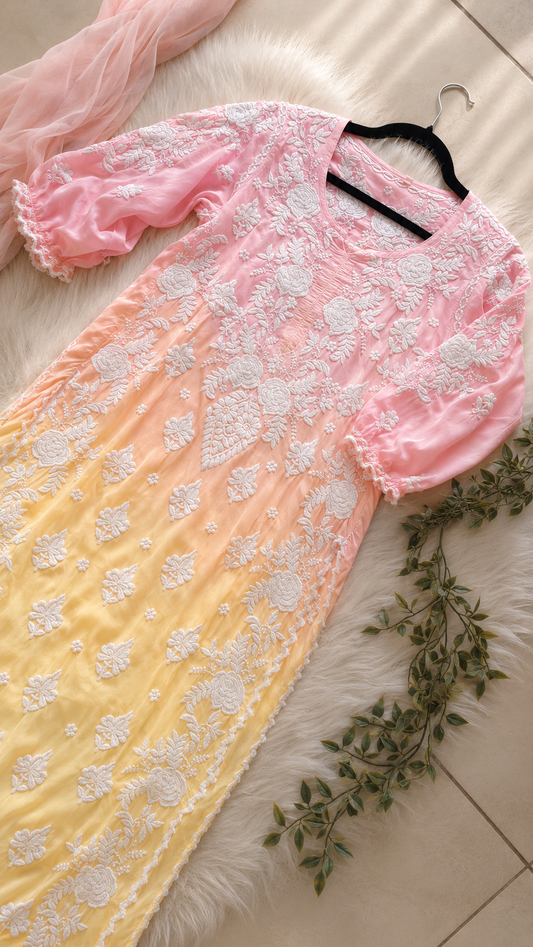 Sunshine Azhel Co-ord Set With back And Sleeves Embroidery Special (One Creation)