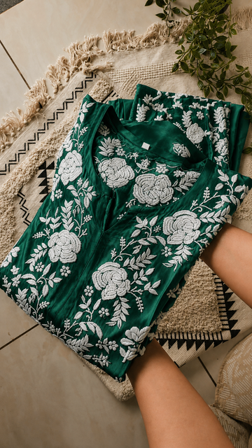 Azhel Co-ord Set With back And Sleeves Embroidery Special (One Creation)