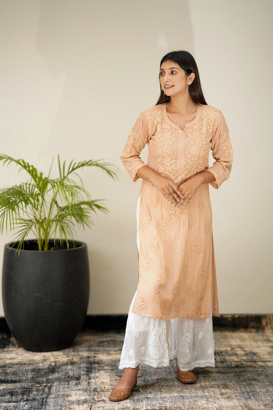 Premium Georgette Chikankari Palzzos Lining Attached