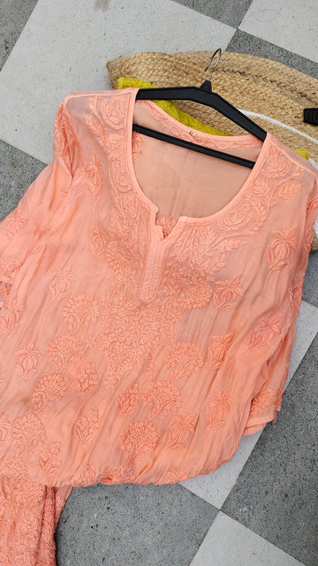 Lumina Luxurious Premium Silk Chikankari Long Kurta