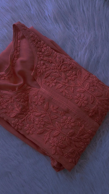 Noori soft modal Chikankari co-ord Set