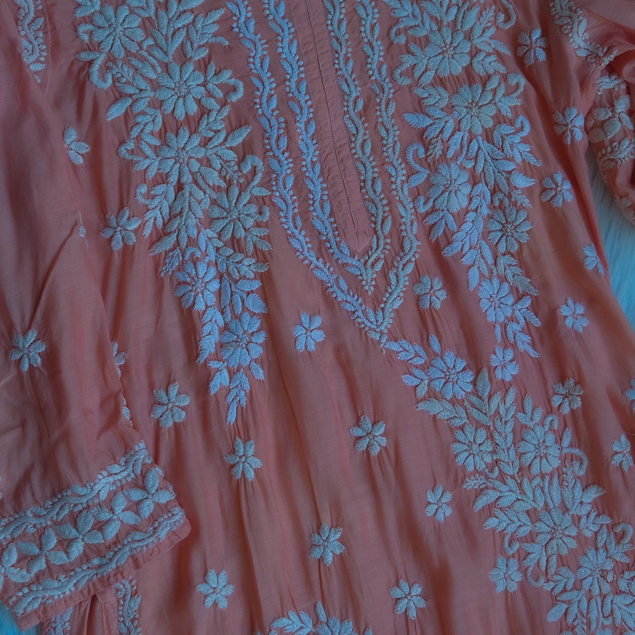 Alia Premium Silk Long kurta Pure Handcrafted Embroidery