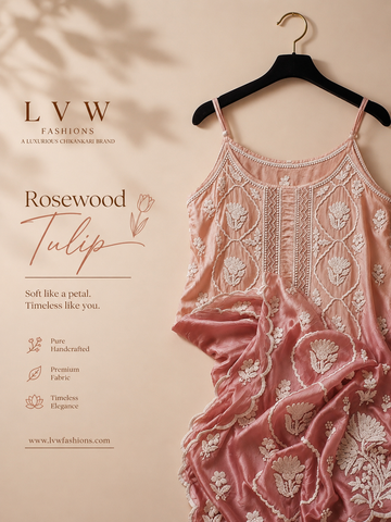 Rosewood Tulip Beautiful Premium crepe silk Pure Handcrafted Tunic