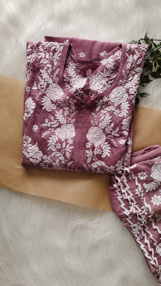Azhel Tyrian  Co-ord Set With back And Sleeves Embroidery Special (One Creation)