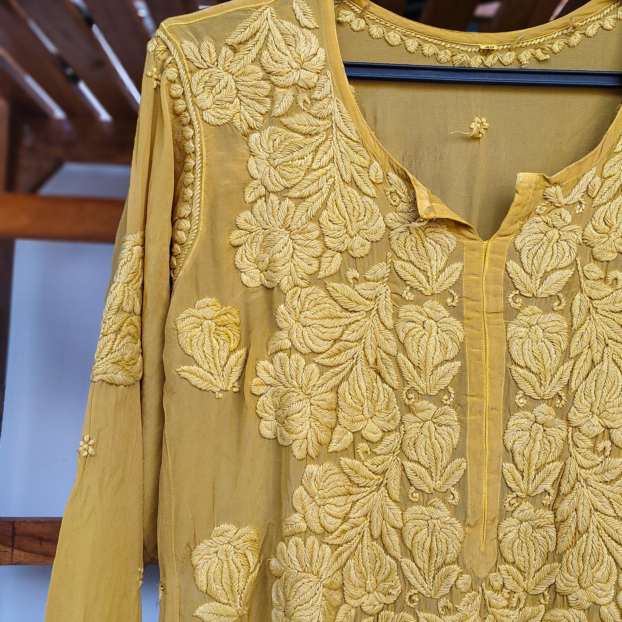 Hania Premium Silk Luxurious Look Chikankari Kurta (Daman Specially)