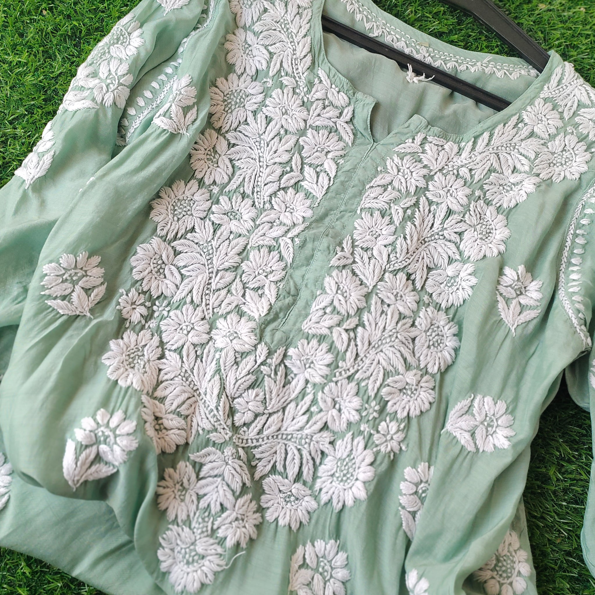 Shahsu Premium Silk Luxurious Look Chikankari Kurta
