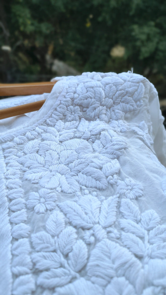 Dove Slik Premium Muslin Soft Chikankari Kurtas