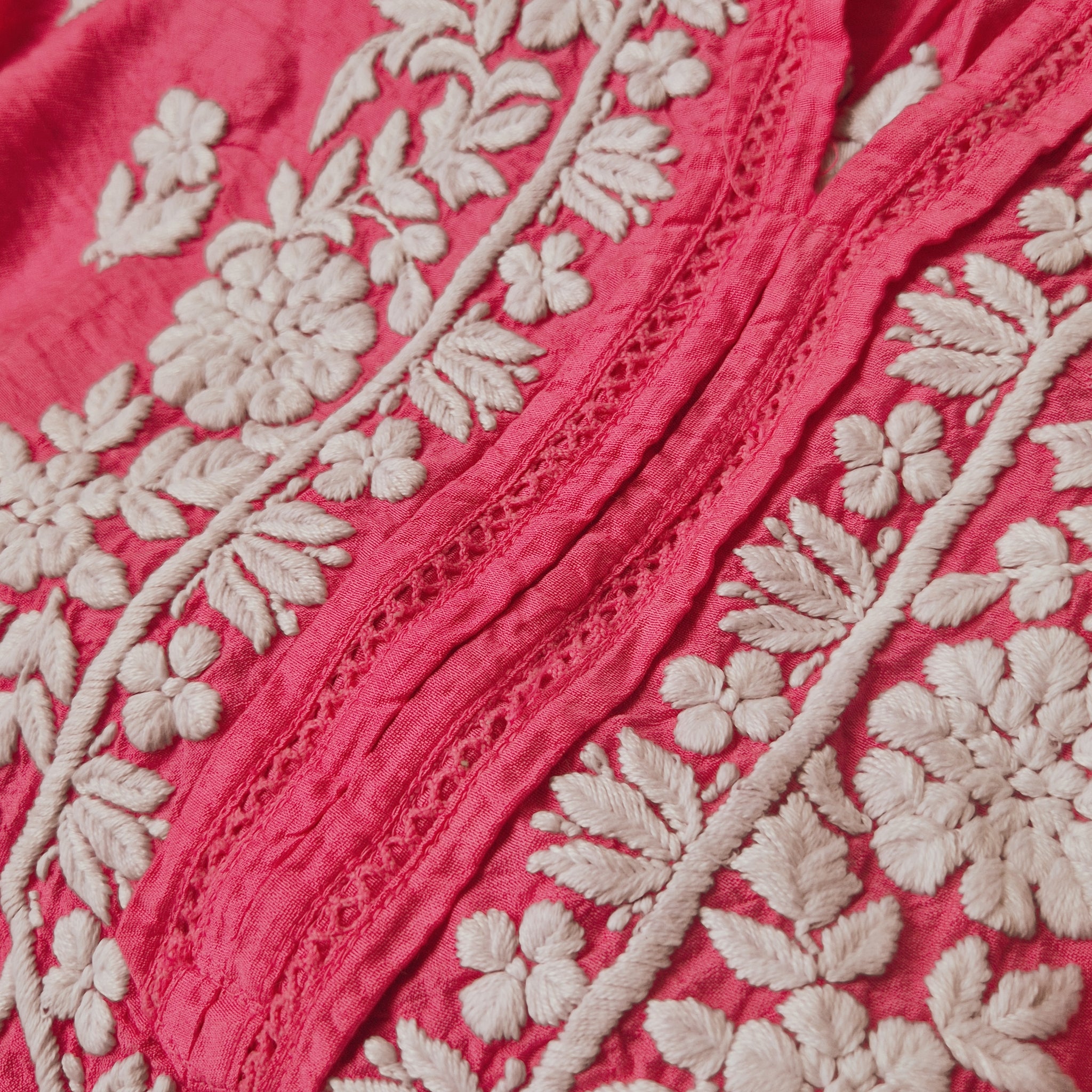 Adaya Premium Cotton silk Luxurious Chikankari Co-ord Set For Women
