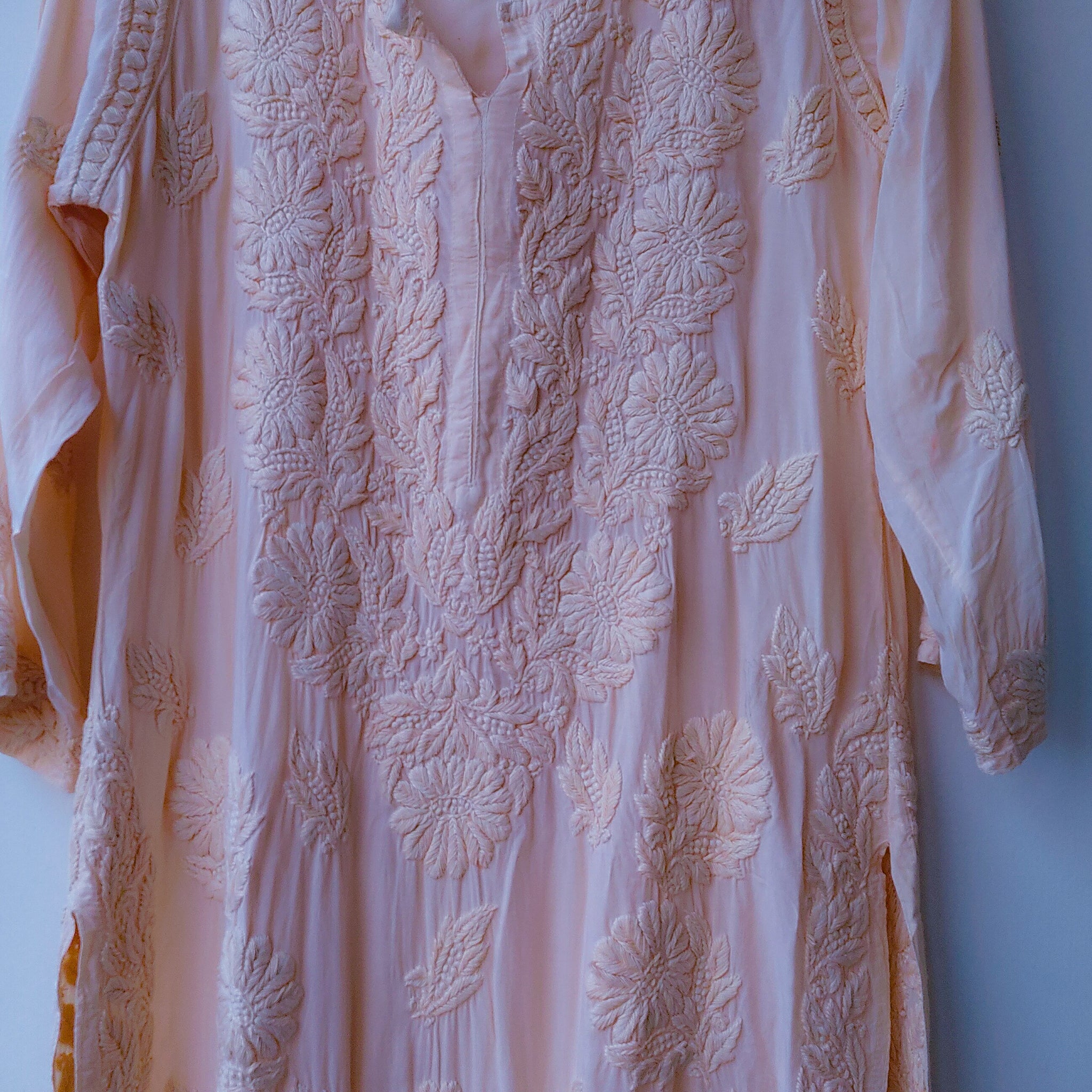 Deep amethyst Premium Modal Soft Silk Cotton Chikankari Kurti
