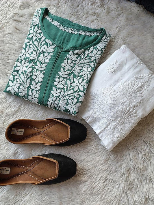 Premium Soft Cotton Silk Chikankari co-ord Set