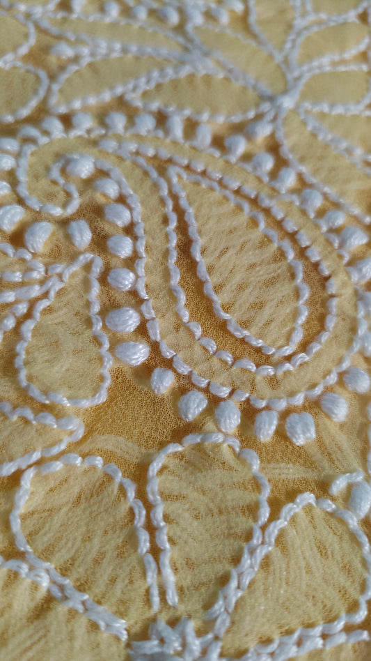Beautiful Faux Georgette Pure Handcrafted Chikankari full  Suit