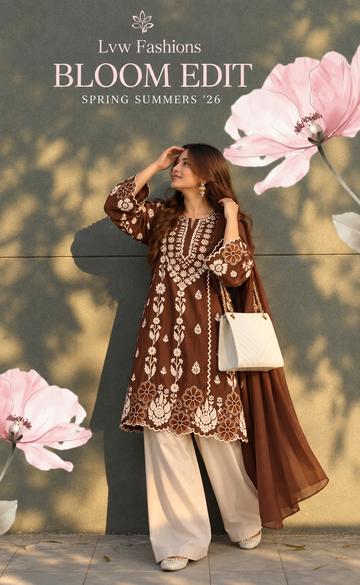 Flawn Silk Pure Handcrafted Chikankari kurti