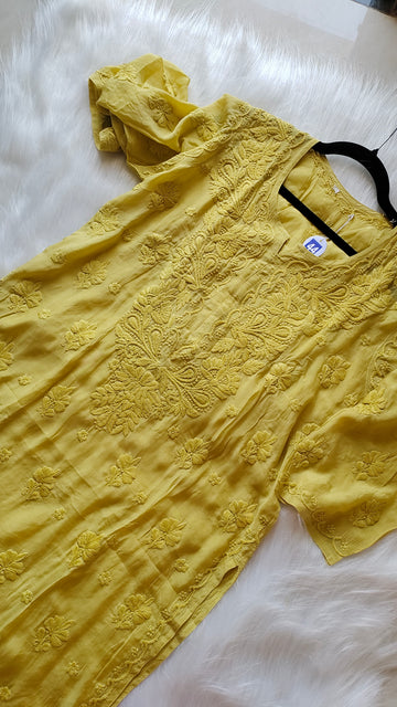 Meer Premium Soft Skin Breathing Silk Chikankari Kurta