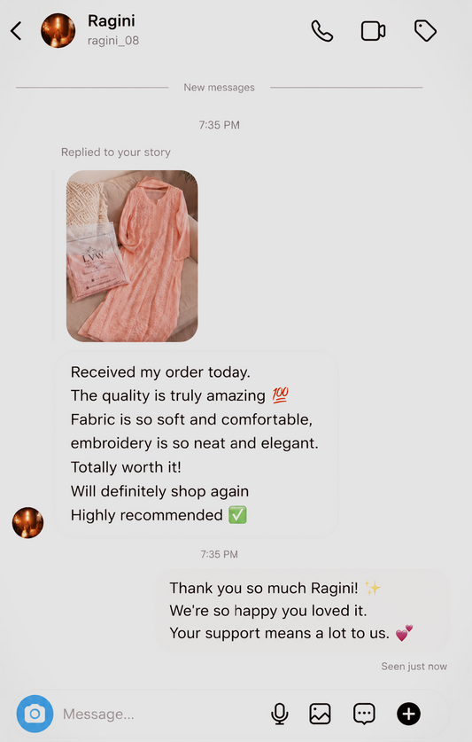 Peach Handcrafted Premium Georgette Chikankari Long Kurti Set