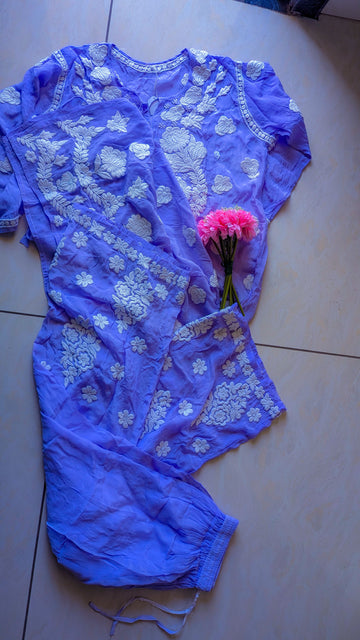 Bright is Always Eye catching Luxurious Collection Premium Silk Co-ord Set Front Back Embroidery Special (Limited Edition)