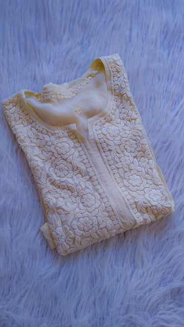 Adaya Neer Premium Silk Chikankari Long Kurtas