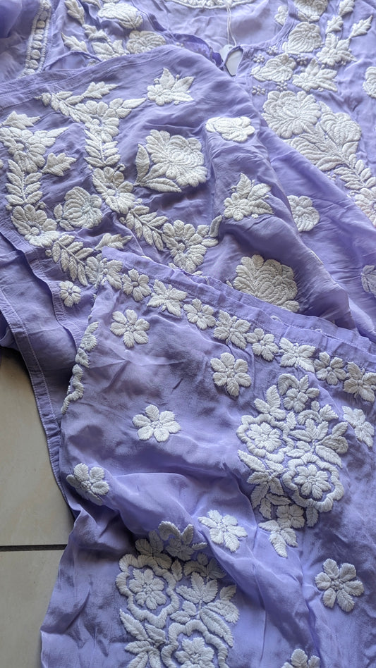 Gulab  New Wedding Luxurious Collection Premium Silk Co-ord Set Front Back Embroidery Special (Limited Edition)