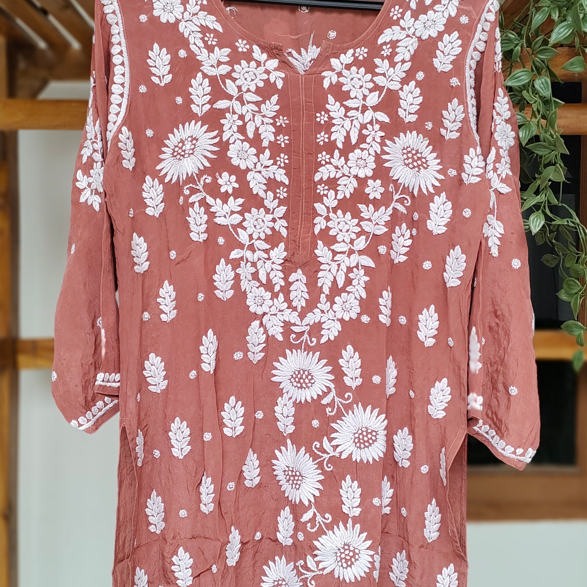 Choco Plus Size Premium Silk Luxurious Look Chikankari Kurta