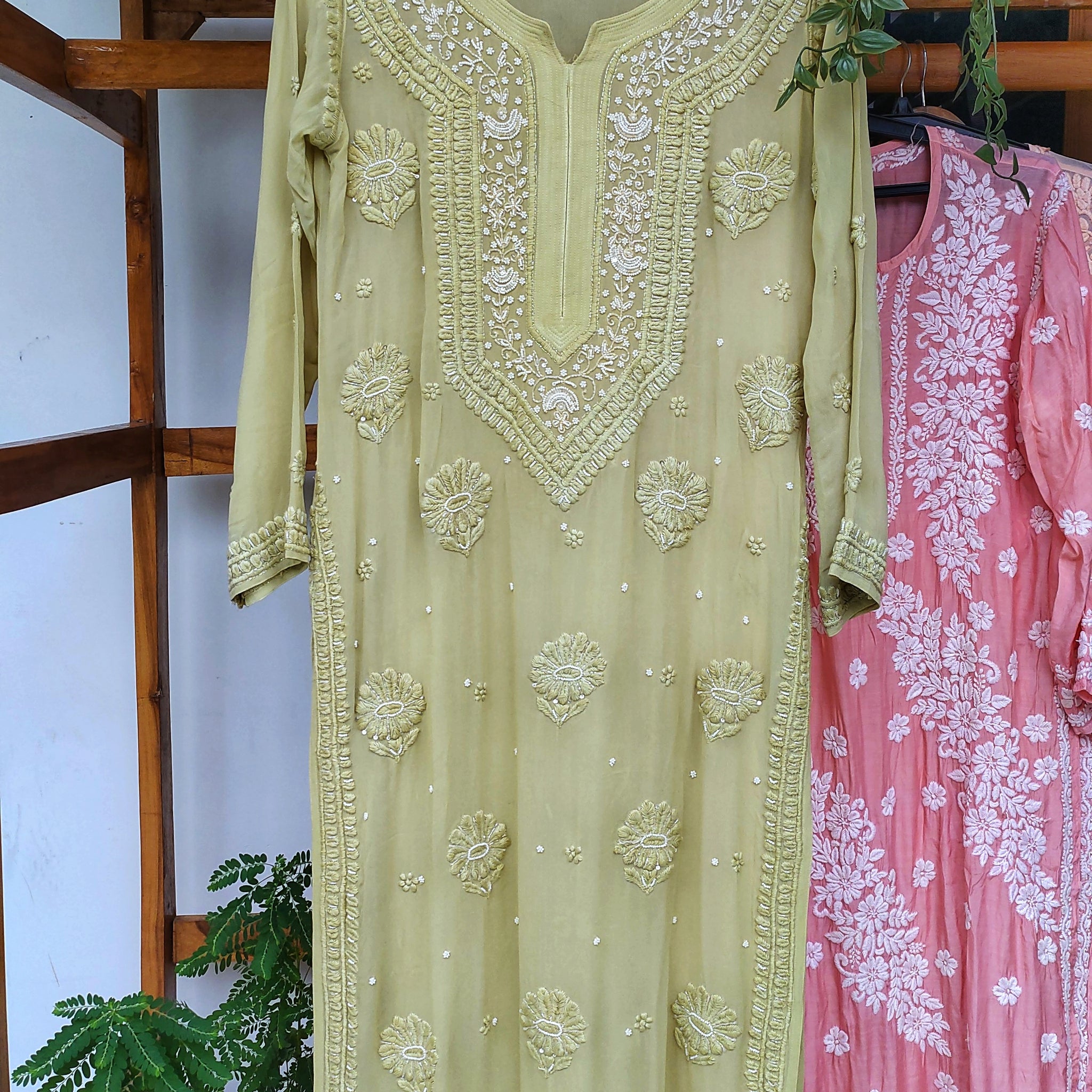 Noori Luxurious Look Chikankari Kurta Pearls Cutdana Embroidery (pre booking)