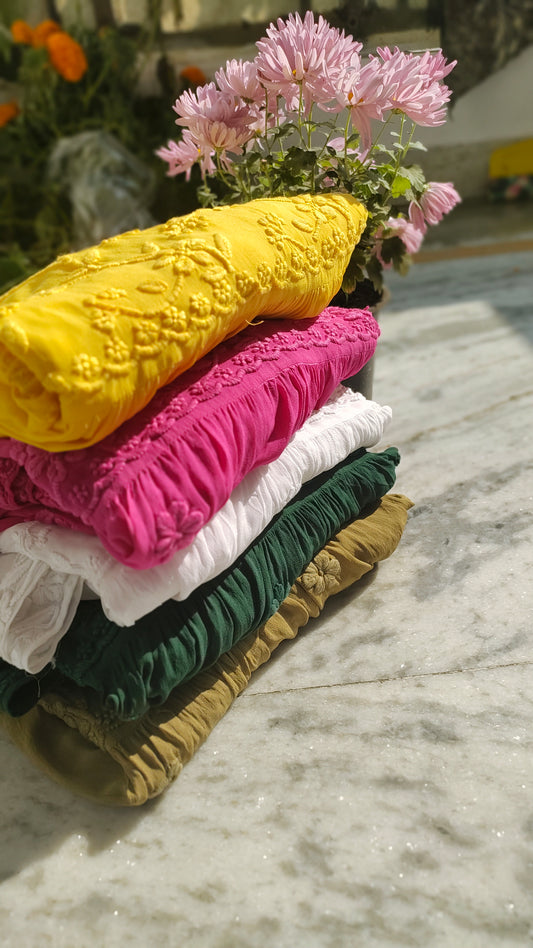 Gazal Premium Georgette Tunics Both side Embroidery