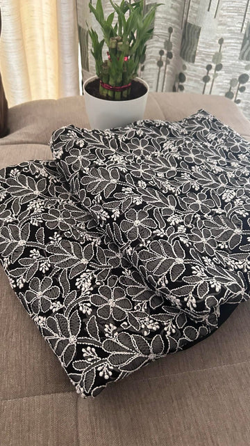 Beautiful Faux Georgette Pure Handcrafted Chikankari full  Suit