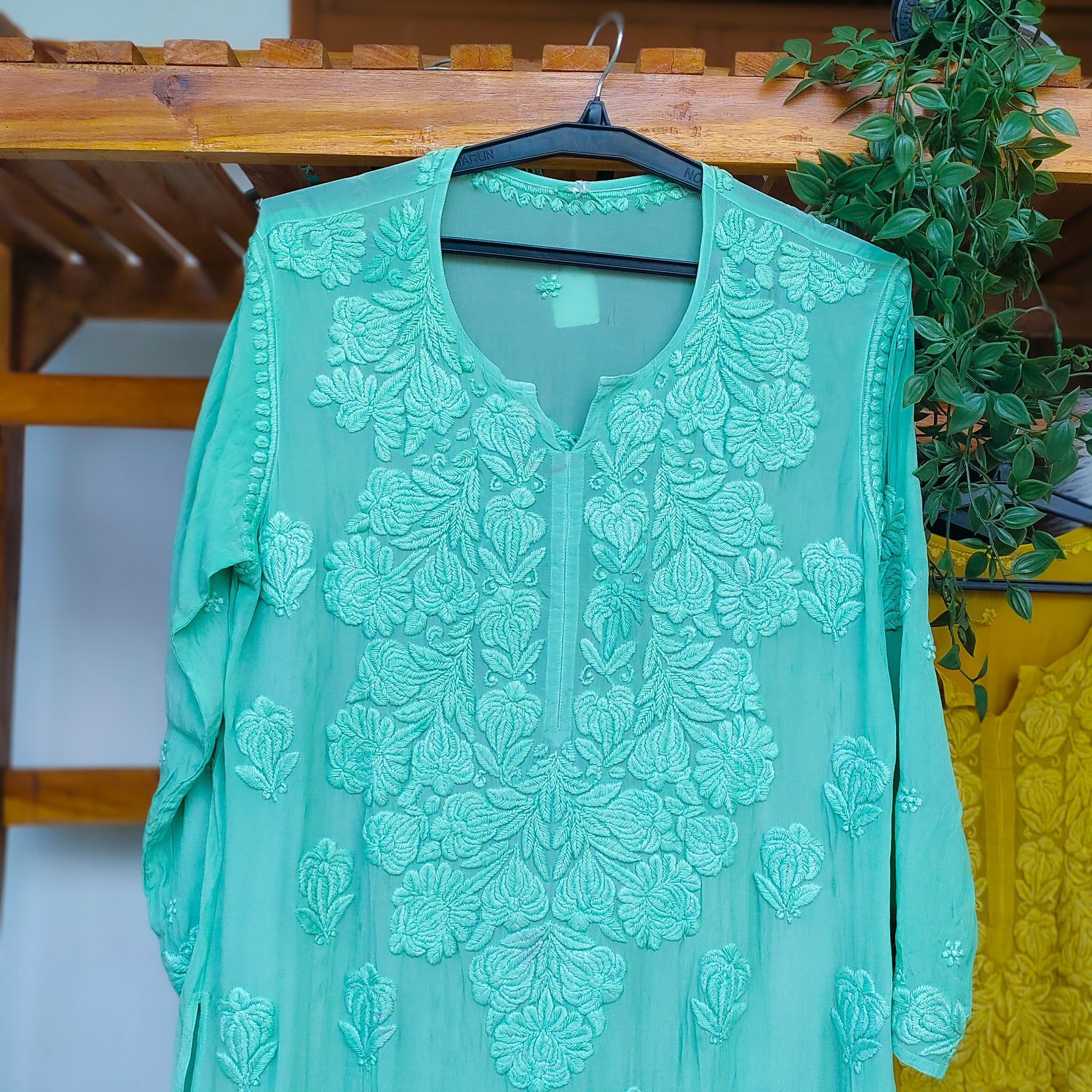 Hania Premium Silk Luxurious Look Chikankari Kurta (Daman Specially)