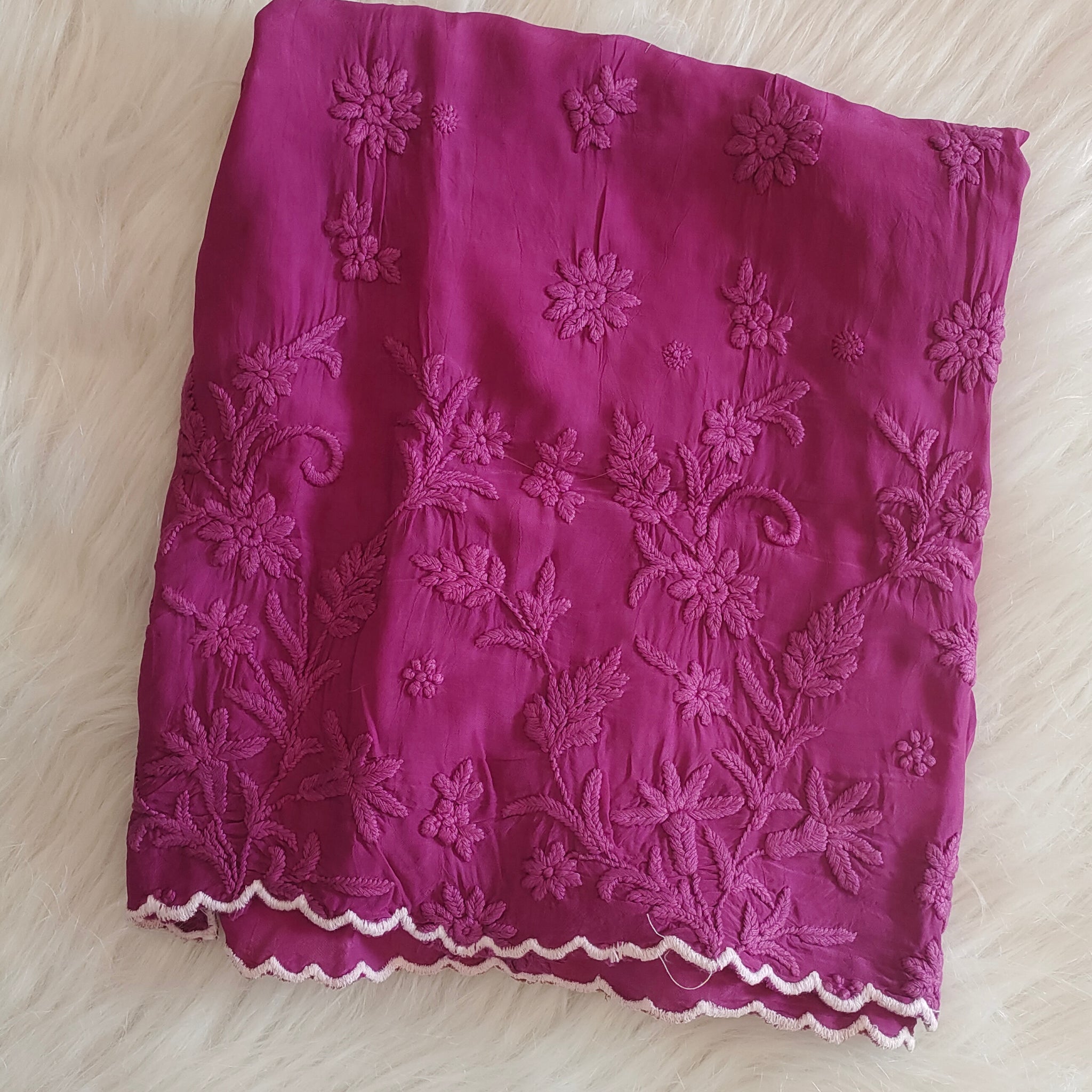 Beautiful Cutwork Chikankari Soft Cotton Silk Chikankari Long Kurta Pure Handcrafted