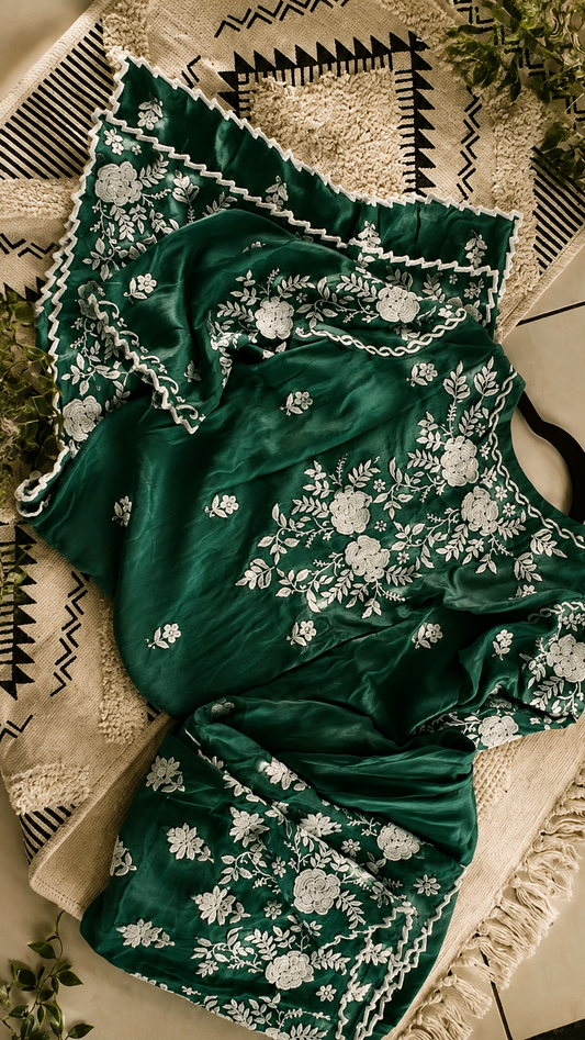 Azhel Co-ord Set With back And Sleeves Embroidery Special (One Creation)
