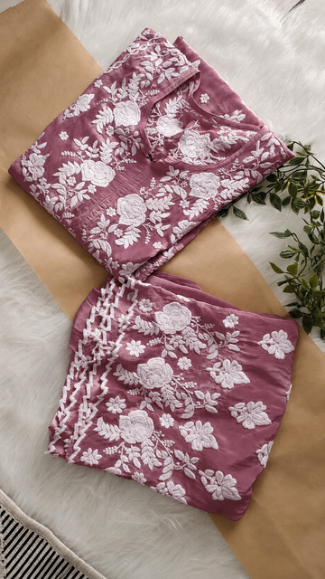 Azhel Tyrian  Co-ord Set With back And Sleeves Embroidery Special (One Creation)