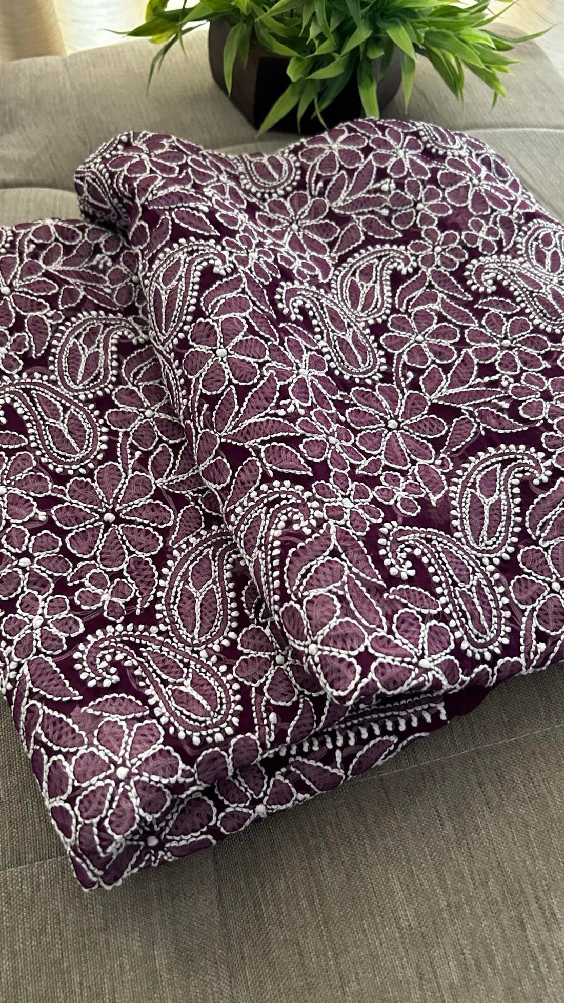 Beautiful Faux Georgette Pure Handcrafted Chikankari full  Suit